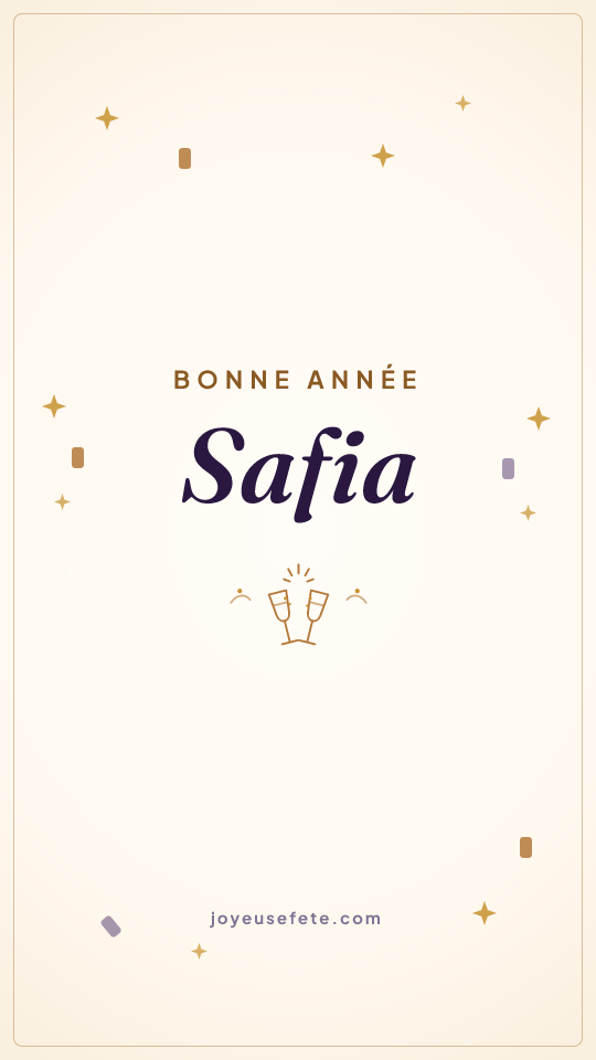 Image « Bonne année Safia » au format story
