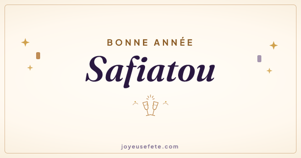 Image « Bonne année Safiatou » au format large