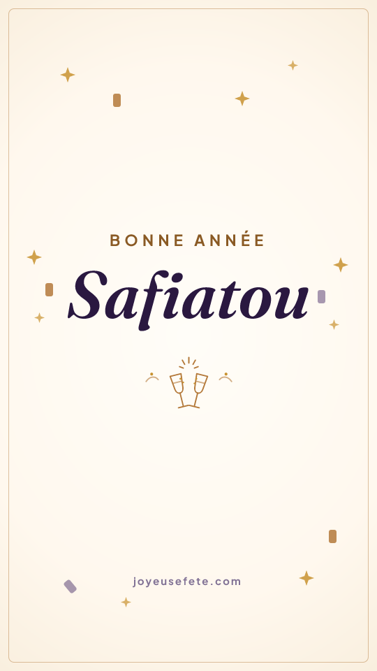 Image « Bonne année Safiatou » au format story