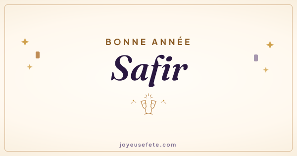 Image « Bonne année Safir » au format large