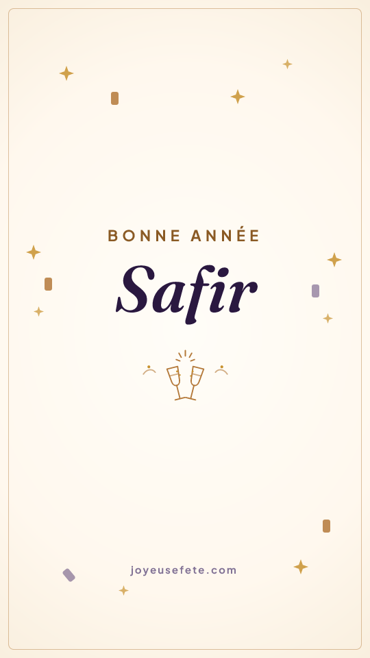 Image « Bonne année Safir » au format story