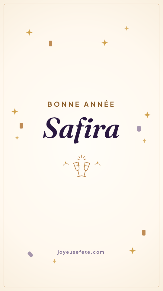 Image « Bonne année Safira » au format story