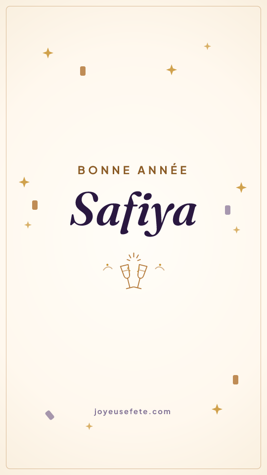 Image « Bonne année Safiya » au format story