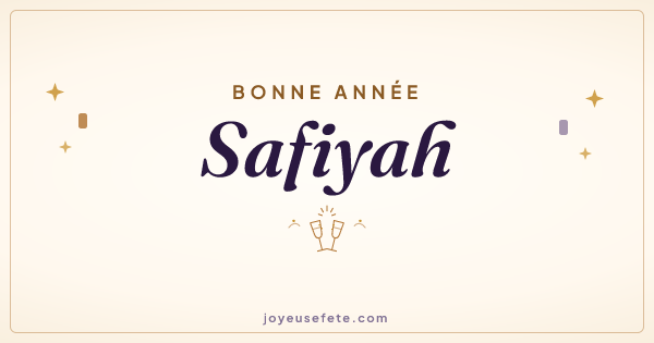 Image « Bonne année Safiyah » au format large