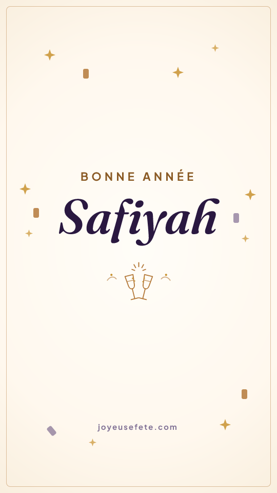 Image « Bonne année Safiyah » au format story