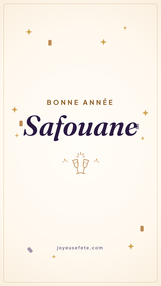 Image « Bonne année Safouane » au format story