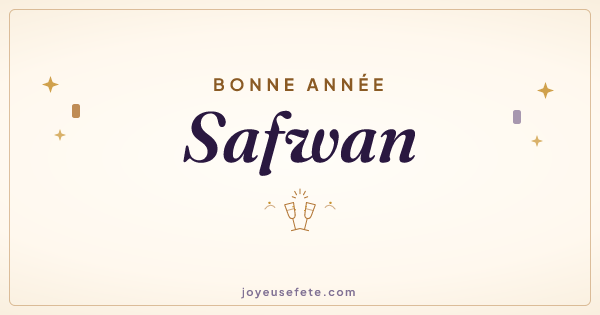 Image « Bonne année Safwan » au format large