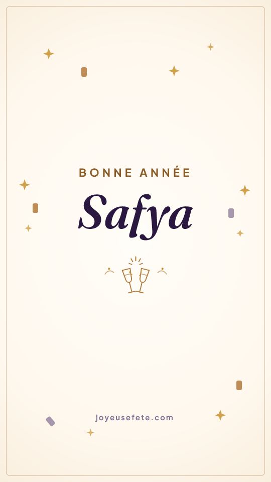 Image « Bonne année Safya » au format story