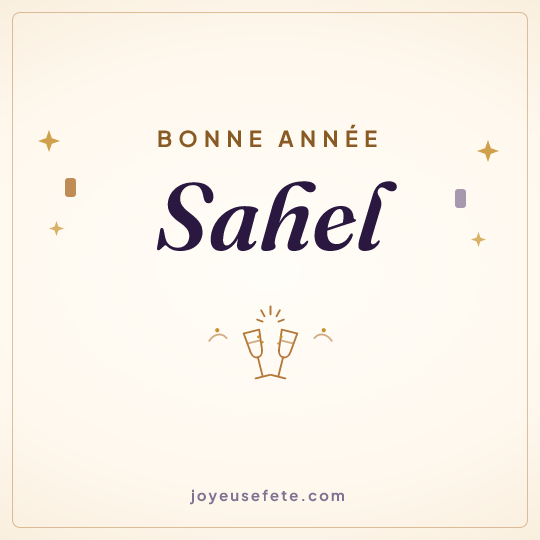 Image carrée « Bonne année Sahel » pour WhatsApp