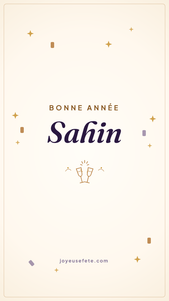 Image « Bonne année Sahin » au format story