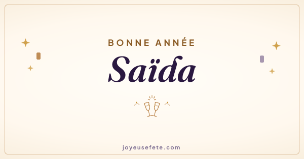 Image « Bonne année Saïda » au format large
