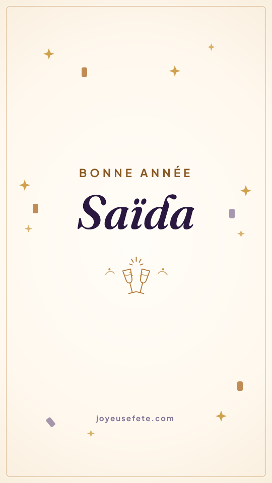 Image « Bonne année Saïda » au format story