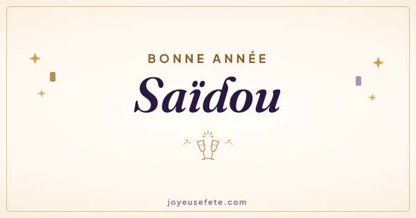 Image « Bonne année Saïdou » au format large