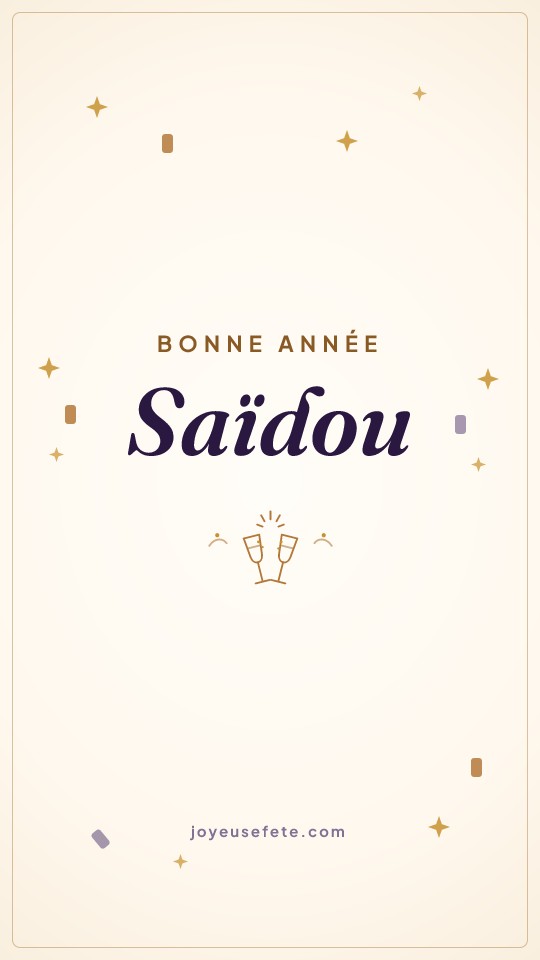 Image « Bonne année Saïdou » au format story