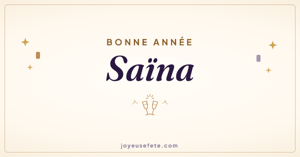Image « Bonne année Saïna » au format large