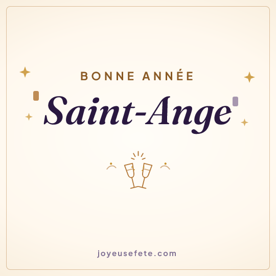 Image carrée « Bonne année Saint-Ange » pour WhatsApp