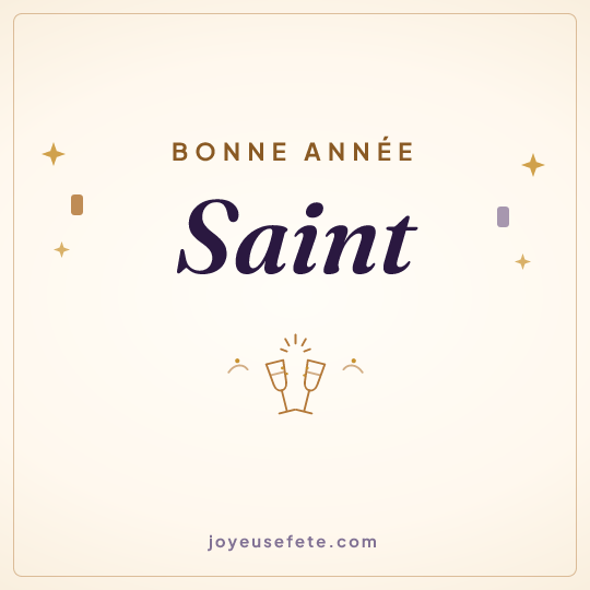 Image carrée « Bonne année Saint » pour WhatsApp