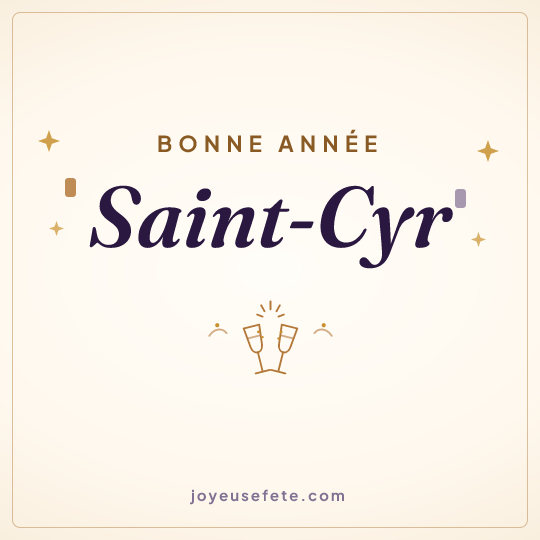 Image carrée « Bonne année Saint-Cyr » pour WhatsApp