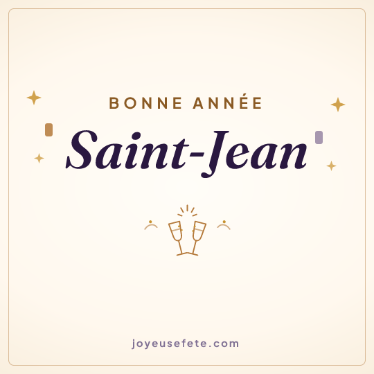 Image carrée « Bonne année Saint-Jean » pour WhatsApp