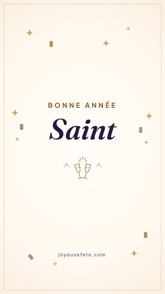 Image « Bonne année Saint » au format story