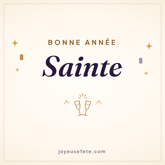 Image carrée « Bonne année Sainte » pour WhatsApp
