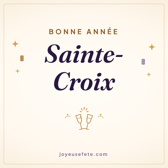 Image carrée « Bonne année Sainte-Croix » pour WhatsApp