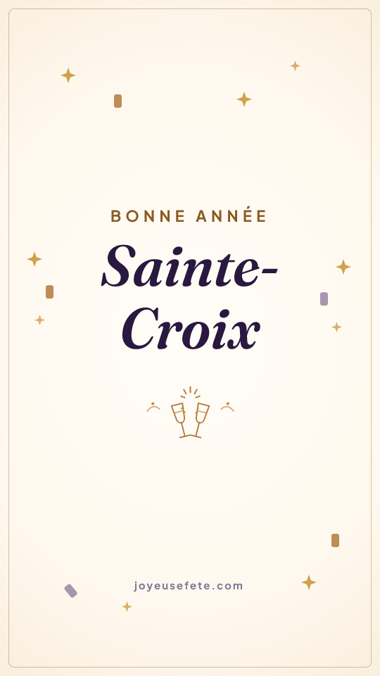 Image « Bonne année Sainte-Croix » au format story