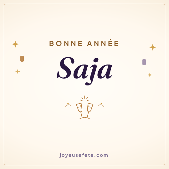 Image carrée « Bonne année Saja » pour WhatsApp