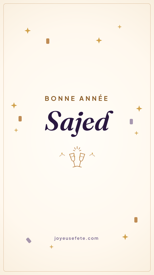 Image « Bonne année Sajed » au format story