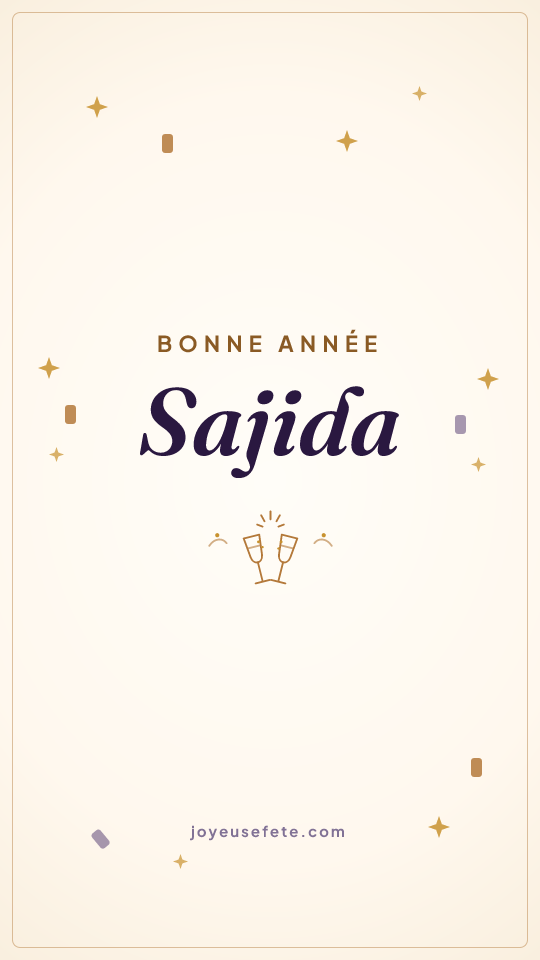 Image « Bonne année Sajida » au format story
