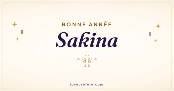 Image « Bonne année Sakina » au format large