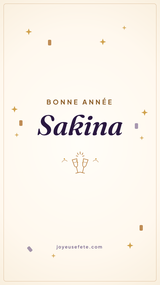 Image « Bonne année Sakina » au format story