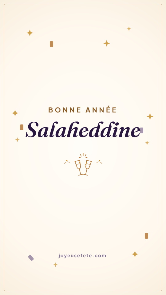 Image « Bonne année Salaheddine » au format story