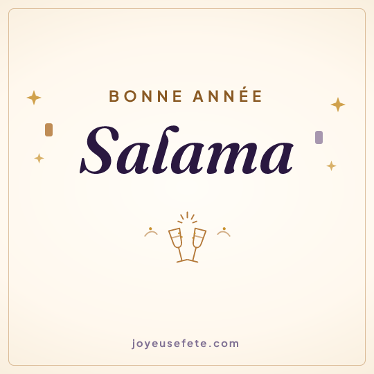 Image carrée « Bonne année Salama » pour WhatsApp