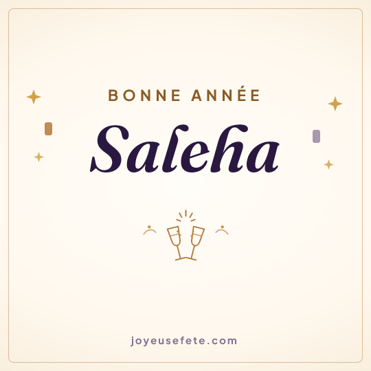 Image carrée « Bonne année Saleha » pour WhatsApp