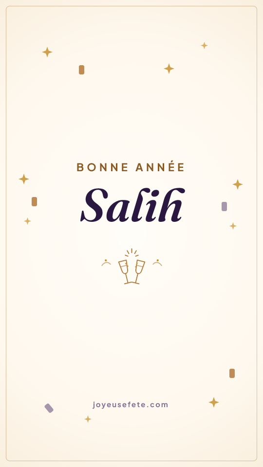 Image « Bonne année Salih » au format story