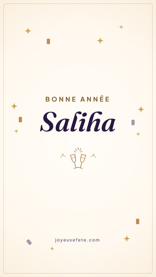 Image « Bonne année Saliha » au format story