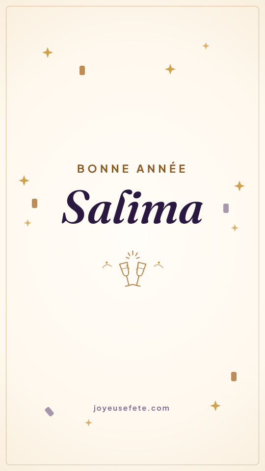Image « Bonne année Salima » au format story