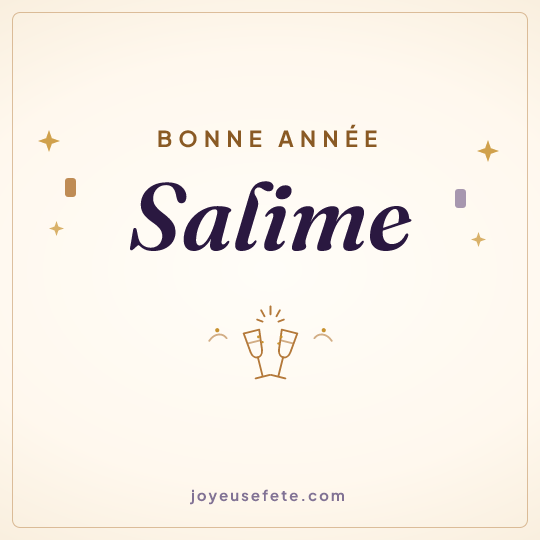 Image carrée « Bonne année Salime » pour WhatsApp