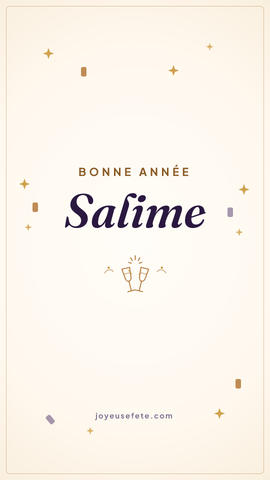 Image « Bonne année Salime » au format story