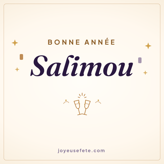 Image carrée « Bonne année Salimou » pour WhatsApp