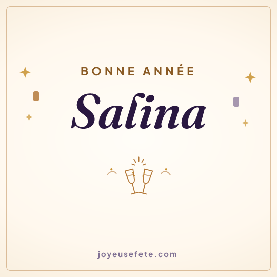 Image carrée « Bonne année Salina » pour WhatsApp