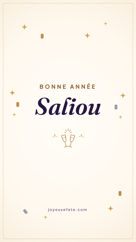 Image « Bonne année Saliou » au format story