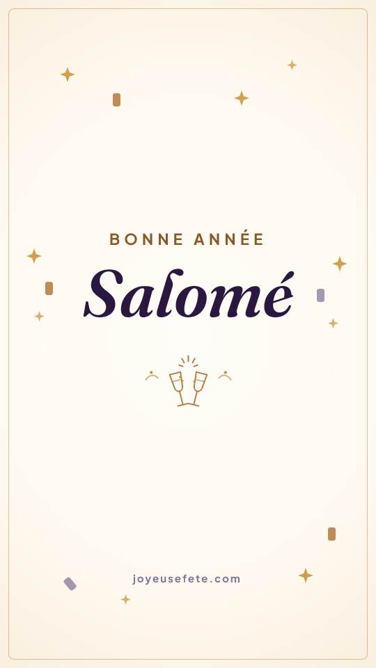 Image « Bonne année Salomé » au format story