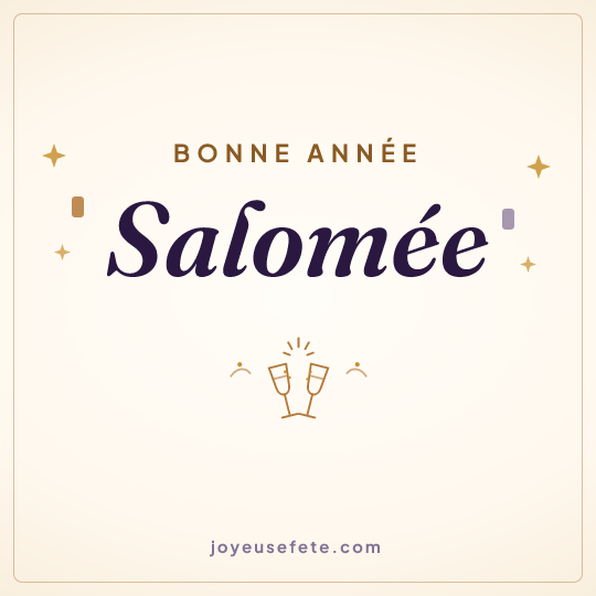 Image carrée « Bonne année Salomée » pour WhatsApp