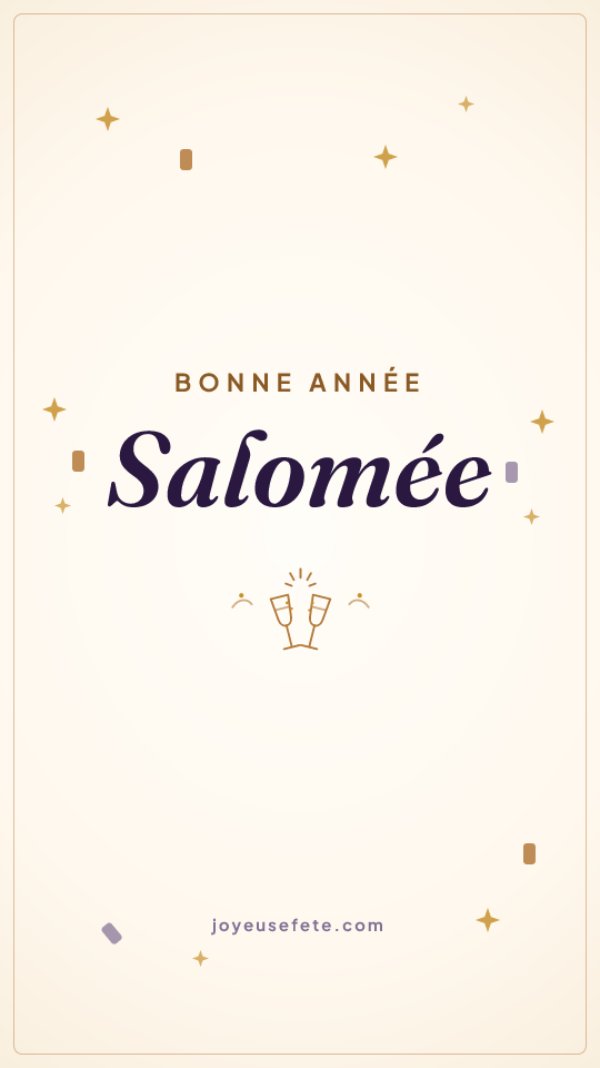 Image « Bonne année Salomée » au format story
