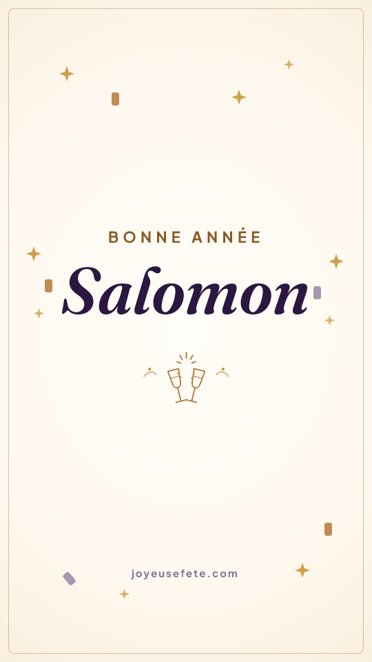 Image « Bonne année Salomon » au format story