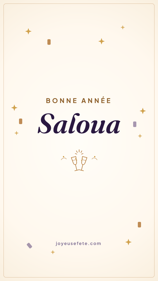 Image « Bonne année Saloua » au format story