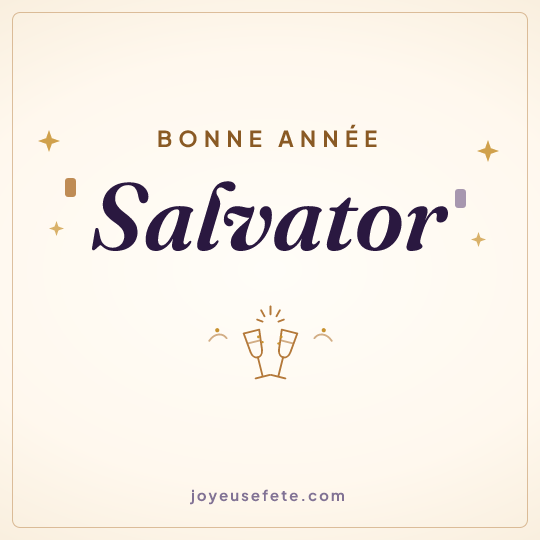 Image carrée « Bonne année Salvator » pour WhatsApp