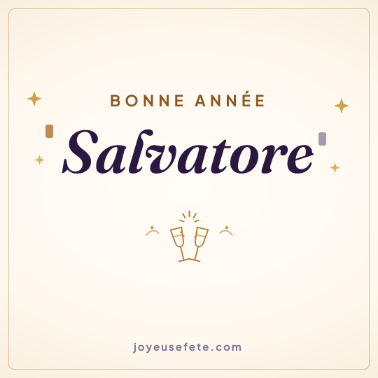 Image carrée « Bonne année Salvatore » pour WhatsApp